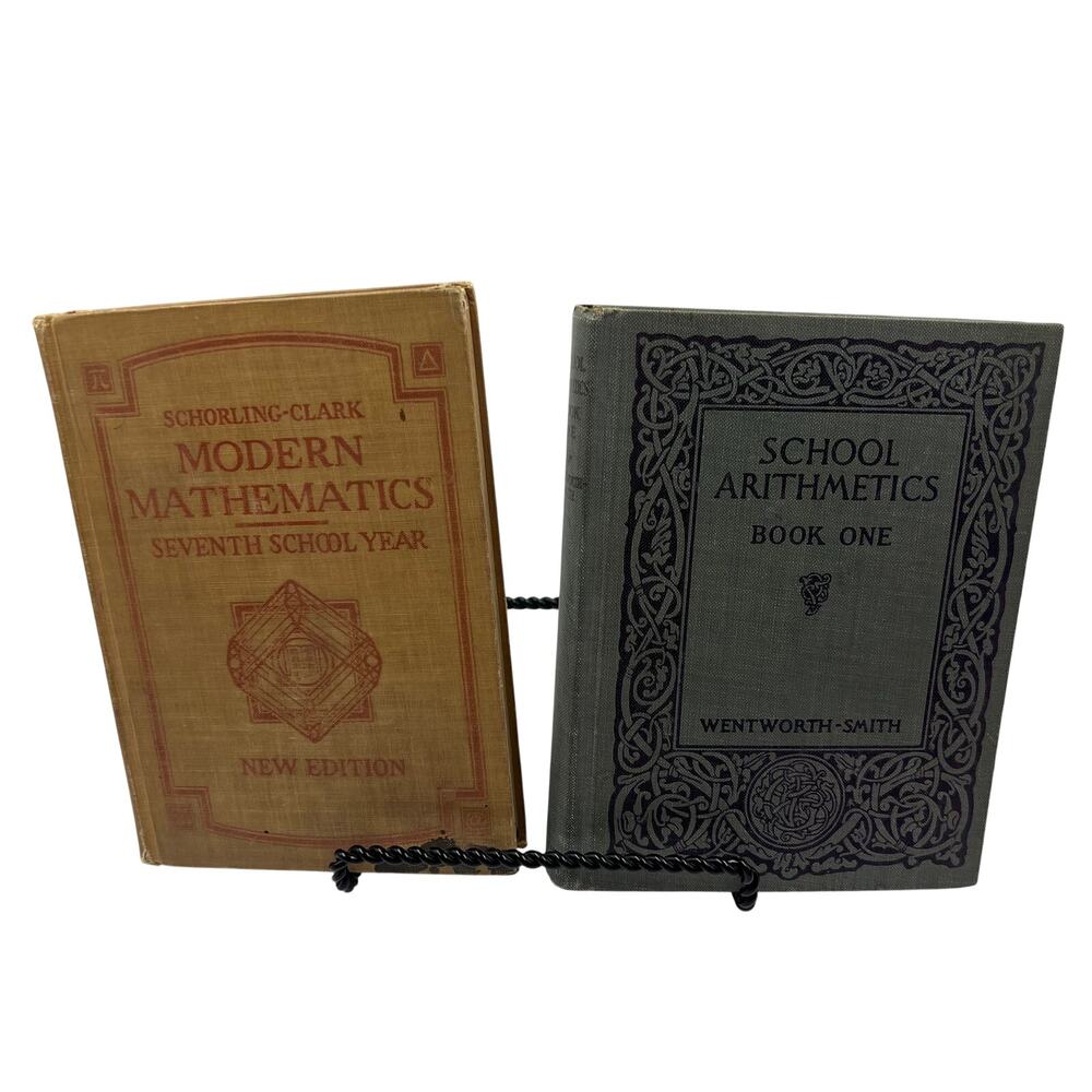 Antique School Arithmetic & Modern Mathematics Books 1920 1931 Wentworth Clark